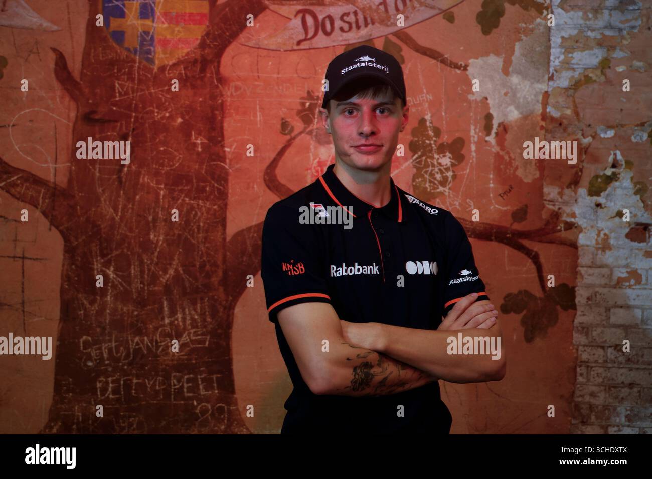 Jen van ’t Wout während der niederländischen Kurzstrecke TeamNL Präsentation vor der Presse in Fort IJmuiden am 1. September 2025 in IJmuiden, Niederlande. (Quelle: Broer van den Boom/MTB-Photo/Alamy Live News) Stockfoto