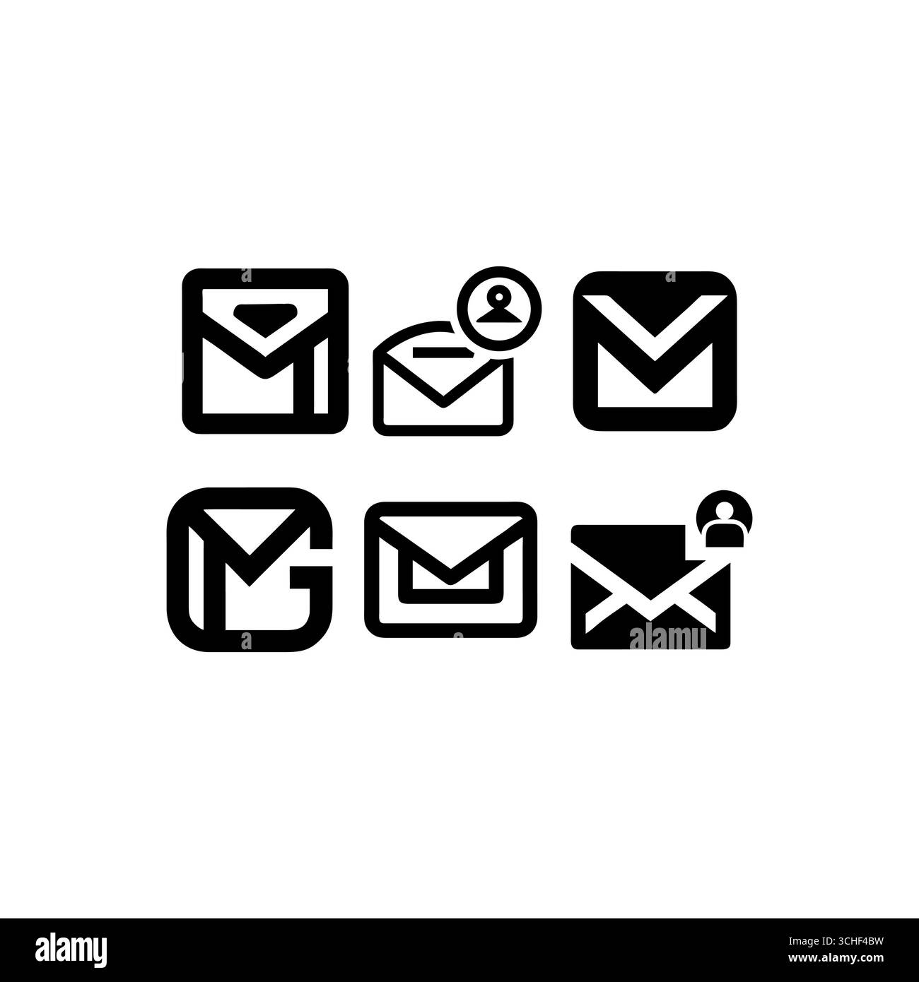 gmail-Symbolvektor Stock Vektor