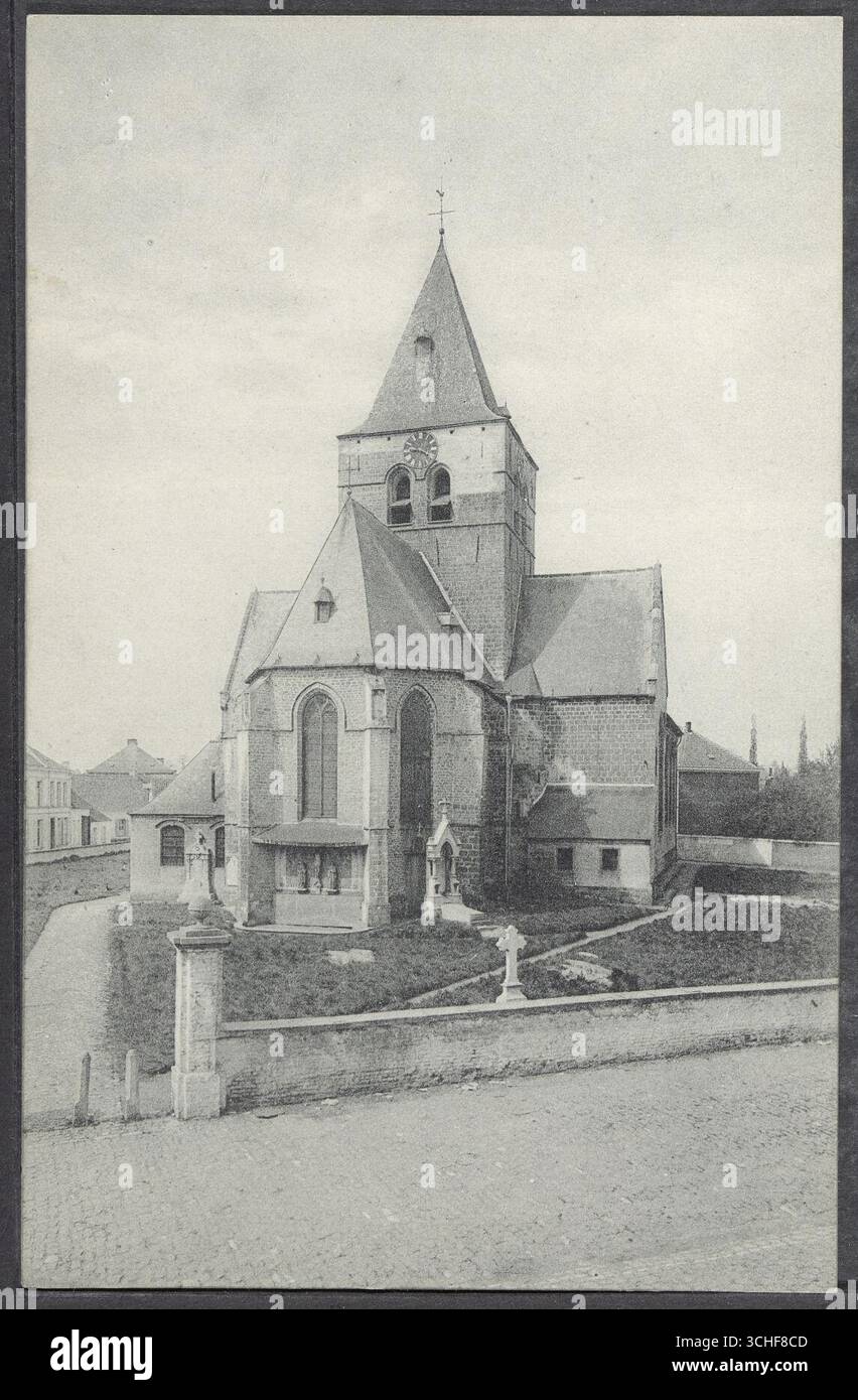 Opwijk. St. Pauluskerk van buiten gezien, Stockfoto