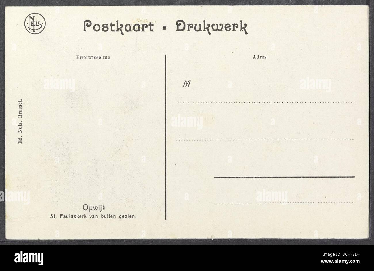 Opwijk. St. Pauluskerk van buiten gezien, Stockfoto