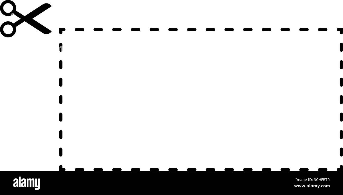Schneidendes rechteckiges Arbeitsblattelement für Vorschule und Kindergarten Stock Vektor