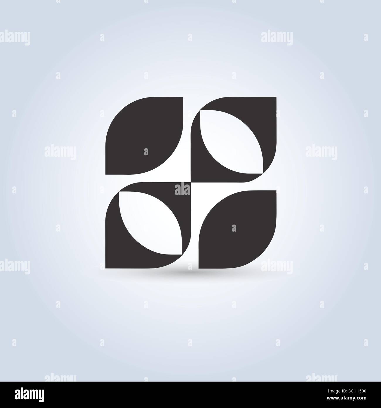 Abstrakte, minimalistisch gestaltete Kunstvorlage mit Logo Stock Vektor