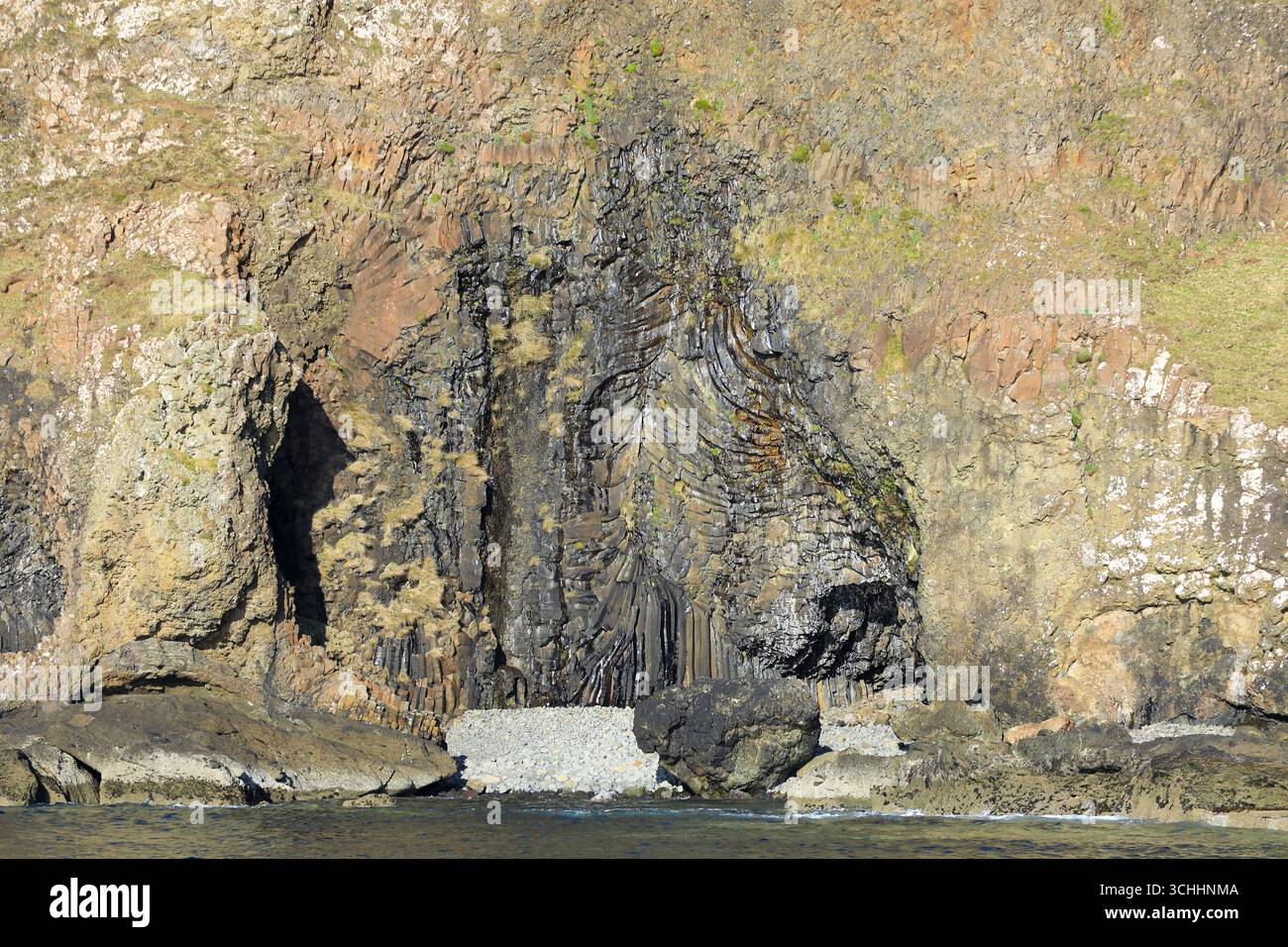 55 Millionen Jahre alter MacCulloch's fossiler Baum auf der Insel Von Mull in den inneren Hebriden von Schottland Stockfoto