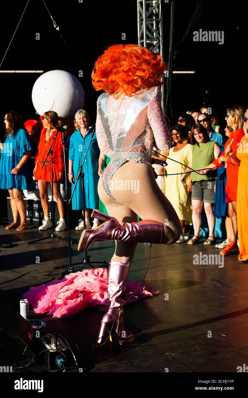 Ginger Johnson trat beim Flackstock Festival 2025 auf Stockfoto