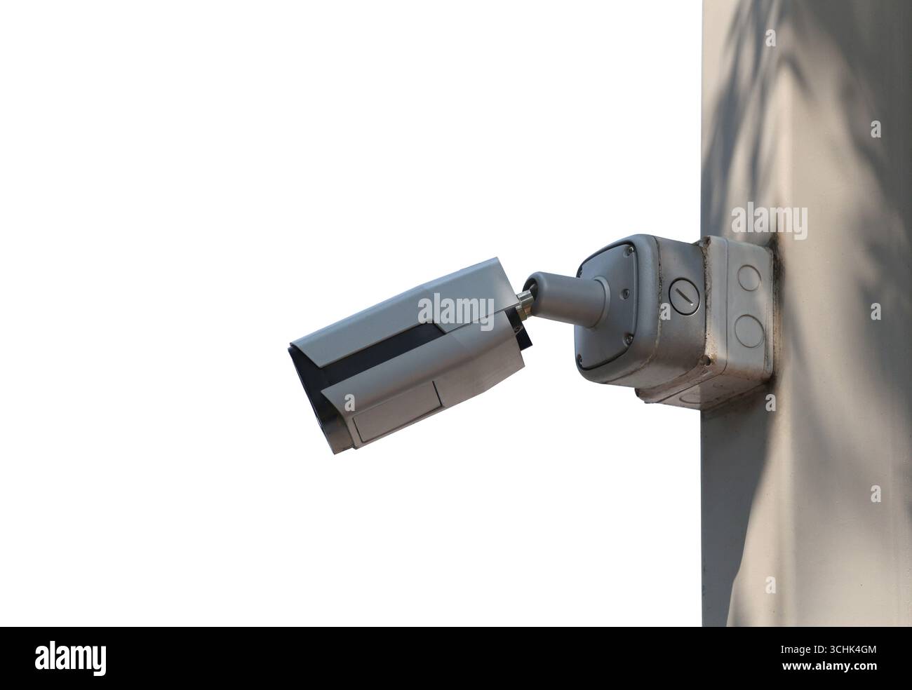 CCTV-Kamera-Tool auf weißem Hintergrund isoliert und haben Beschneidungspfade, Ausrüstung für Sicherheitssysteme. Stockfoto