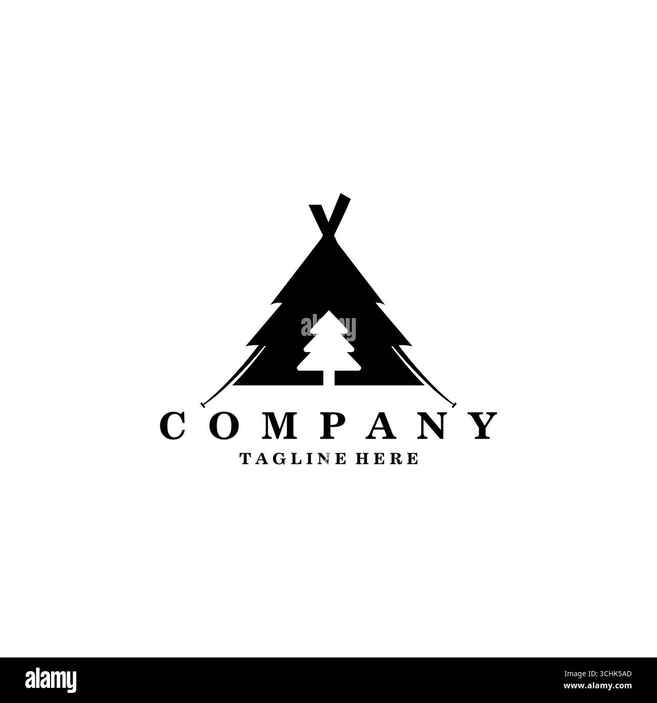 Camping Outdoor Explorer Zelt-Kiefern-Grafikdesign-Vorlage Stock Vektor Camping Outdoor Explorer Zelt-Kiefern-Grafikdesign-Vorlage Stock Vektor