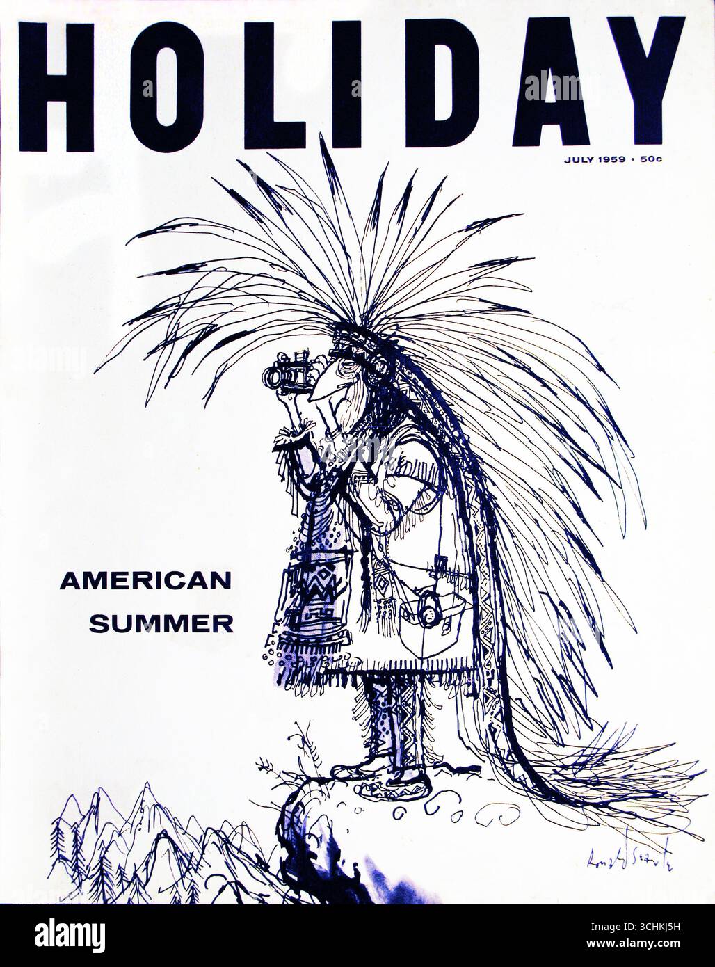 Titelseiten des Holiday Travel Magazine Stockfoto