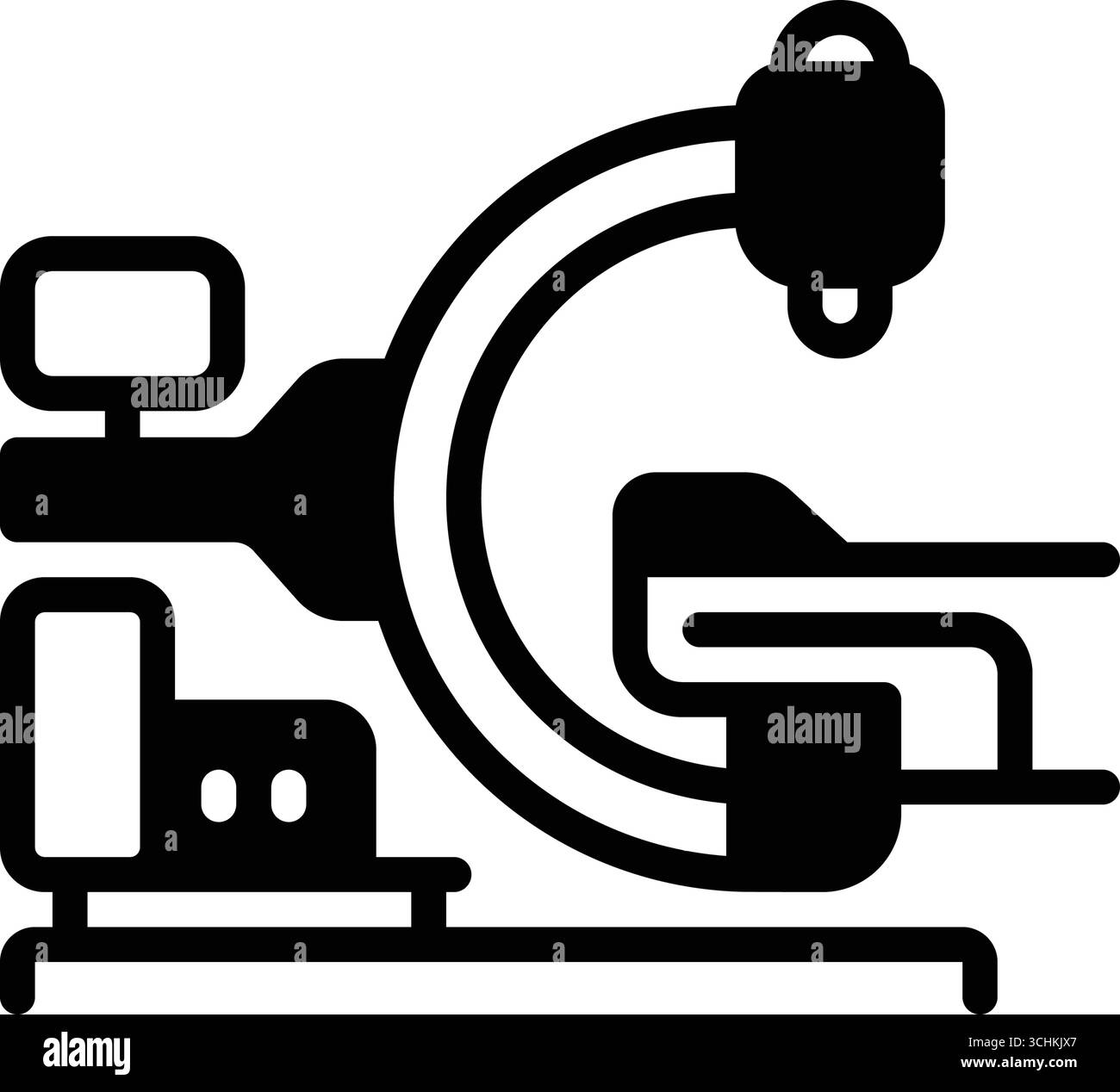 Symbol für Fluorographie, Fotofluorographie Stock Vektor