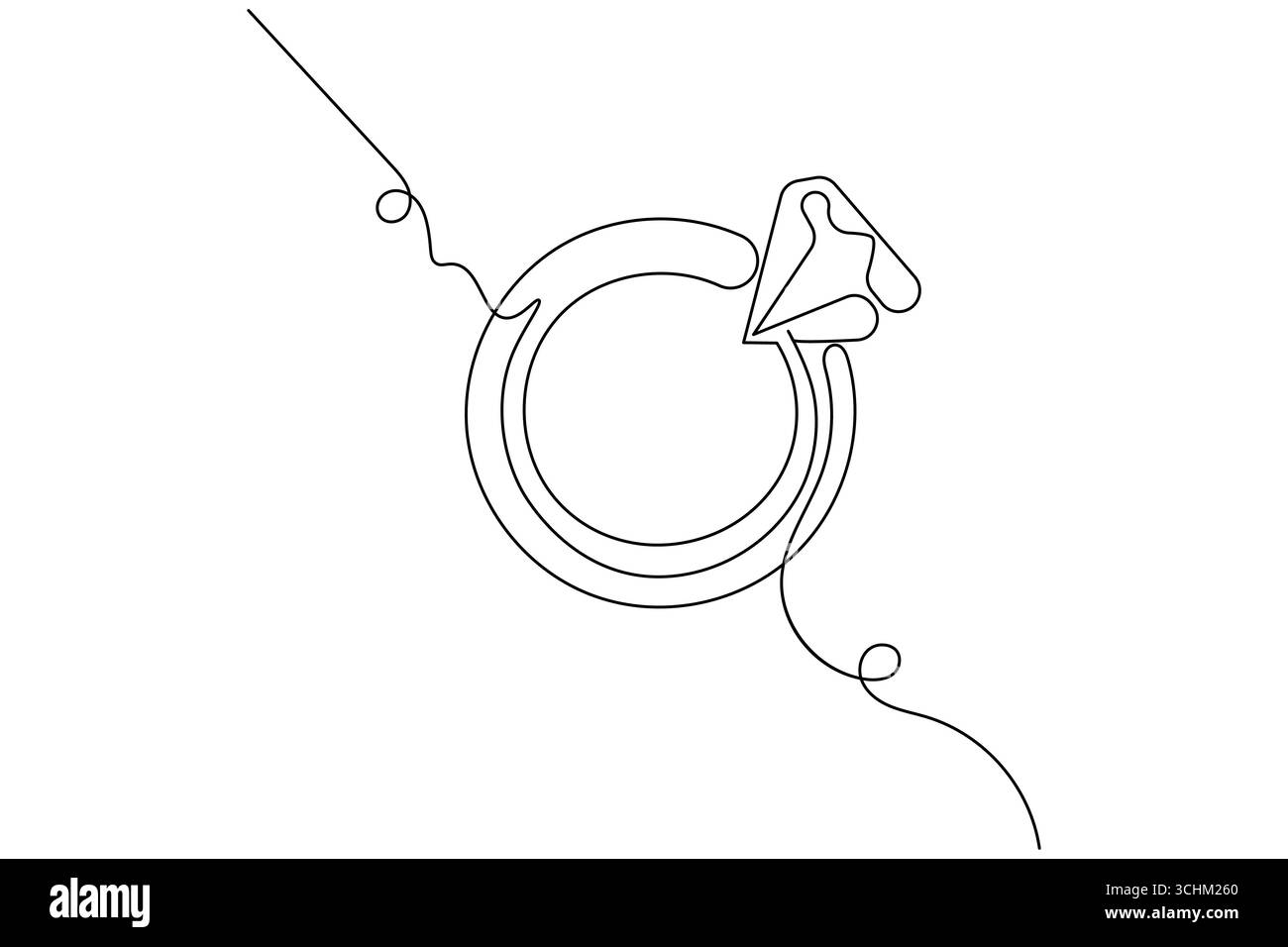 Ehering durchgehende einzeilige Zeichnung minimalistischer Umrissvektor Illustration Stock Vektor Ehering durchgehende einzeilige Zeichnung minimalistischer Umrissvektor Illustration Stock Vektor