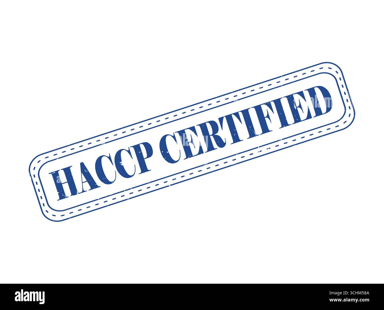 Ein HACCP-zertifiziertes Gummisiegel mit Umriss Stock Vektor