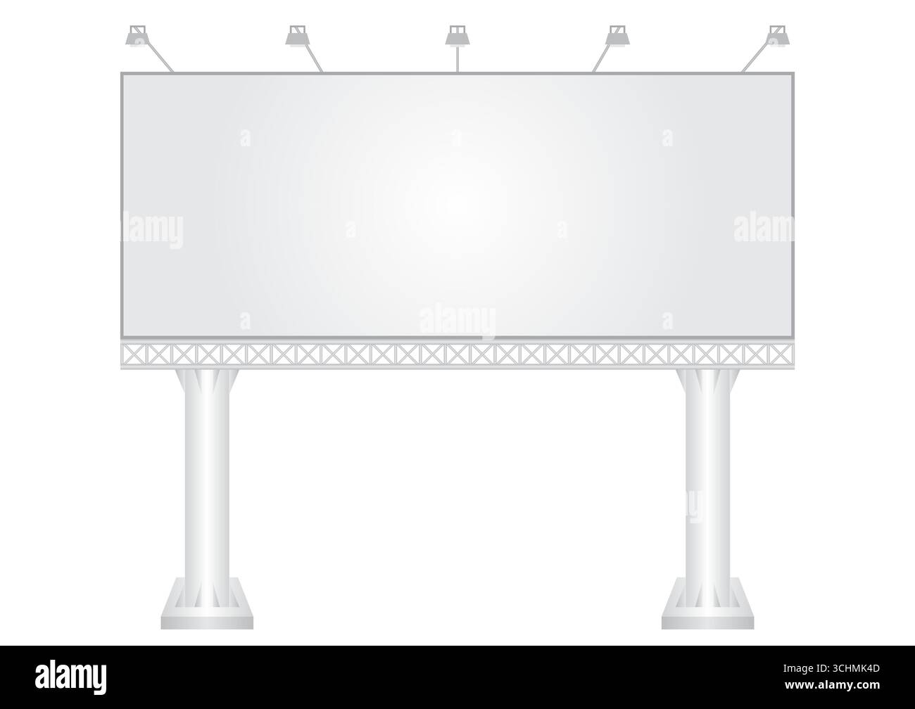 Leere Reklametafeln für Werbung. Werbeplakat. Reklametafeln. Leeres Banner für den Außenbereich. Vektorillustration isoliert auf weißem Hintergrund. Stock Vektor