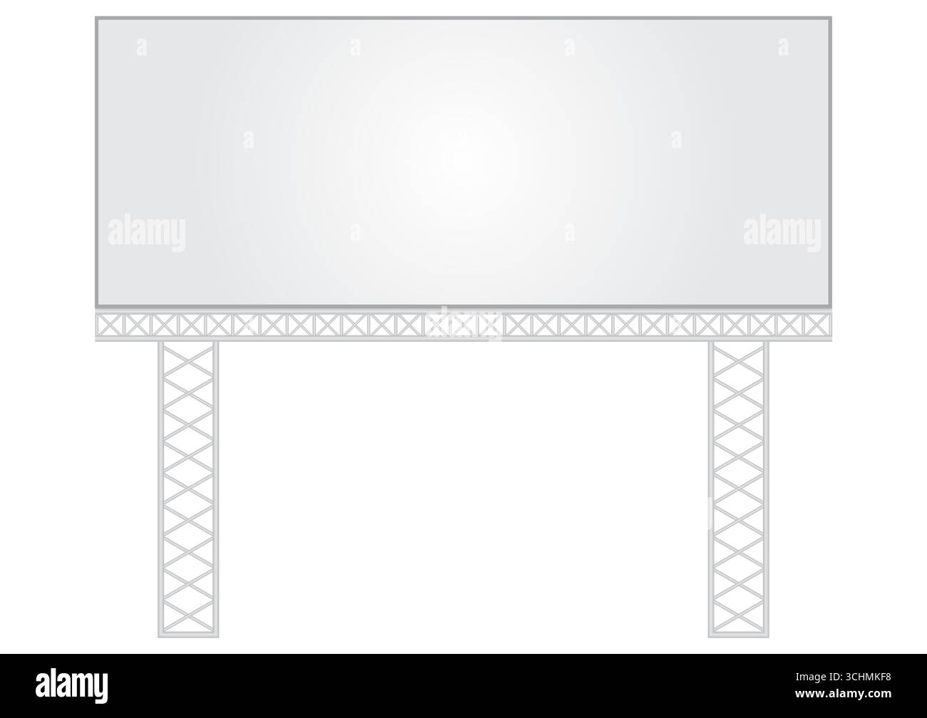 Leere Reklametafeln für Werbung. Werbeplakat. Reklametafeln. Leeres Banner für den Außenbereich. Vektorillustration isoliert auf weißem Hintergrund. Stock Vektor