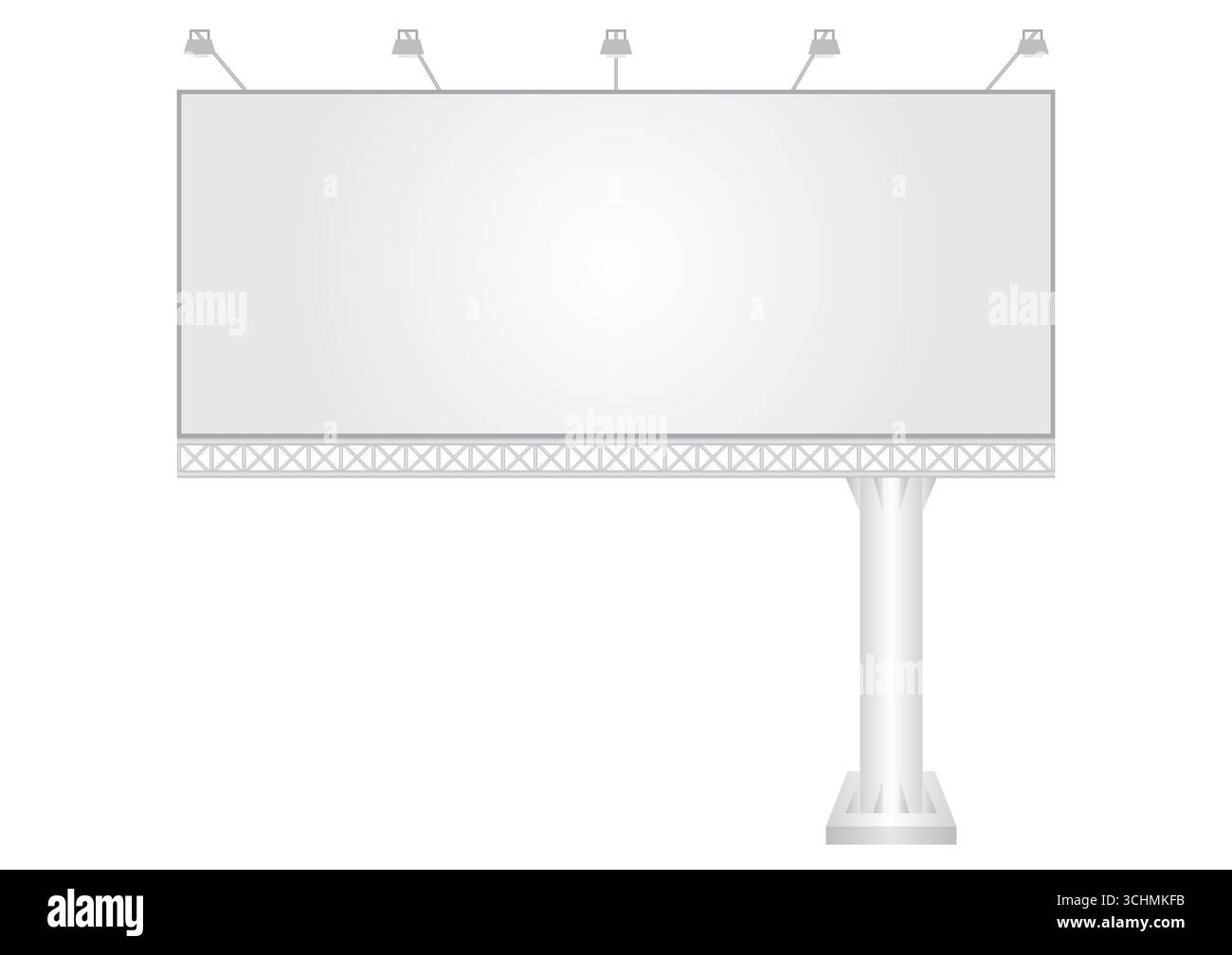 Leere Reklametafeln für Werbung. Werbeplakat. Reklametafeln. Leeres Banner für den Außenbereich. Vektorillustration isoliert auf weißem Hintergrund. Stock Vektor