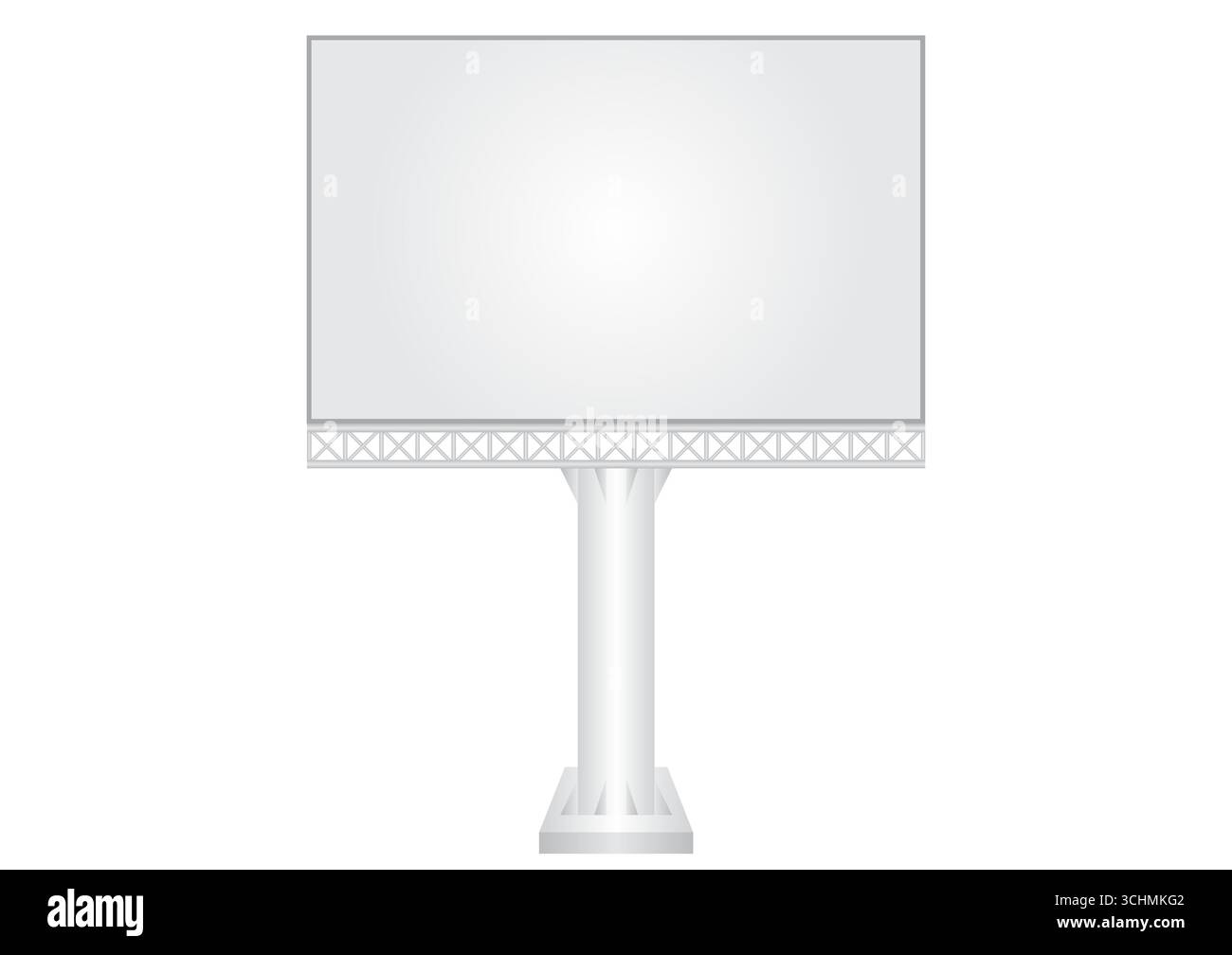 Leere Reklametafeln für Werbung. Werbeplakat. Reklametafeln. Leeres Banner für den Außenbereich. Vektorillustration isoliert auf weißem Hintergrund. Stock Vektor