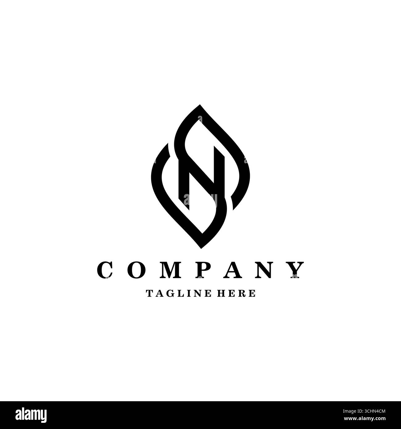 Anfangsbuchstabe NS Logo oder SN Monogramm Logo Design Vektor Stock Vektor