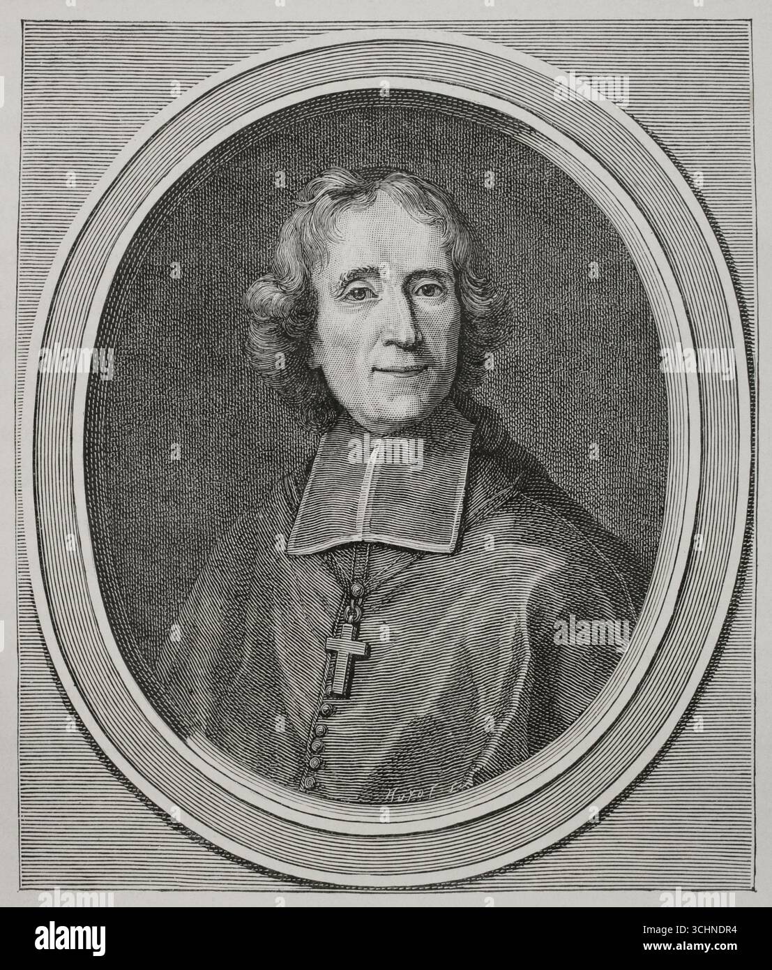 Francois Fénelon (Francois de Salignac de La Mothe-Fénelon) (1651-1715). Französischer Prälat, Theologe und Schriftsteller. Erzbischof von Cambrai 1695. Er war Tutor von Ludwig, Dauphin von Frankreich (1682–1712), Herzog von Burgund. Hochformat. Stich von Huyot nach einem Gemälde von Joseph Vivien (1657-1735), Stich von Benoît Audran (1661-1721), 1714. XVIIme siècle: lettres, Sciences et Arts, Frankreich 1590-1700 (17. Jahrhundert: Briefe, Wissenschaften und Künste), von Paul Lacroix. Veröffentlicht in Paris von Librairie de Firmin-Didot et Cie, 1882. Stockfoto