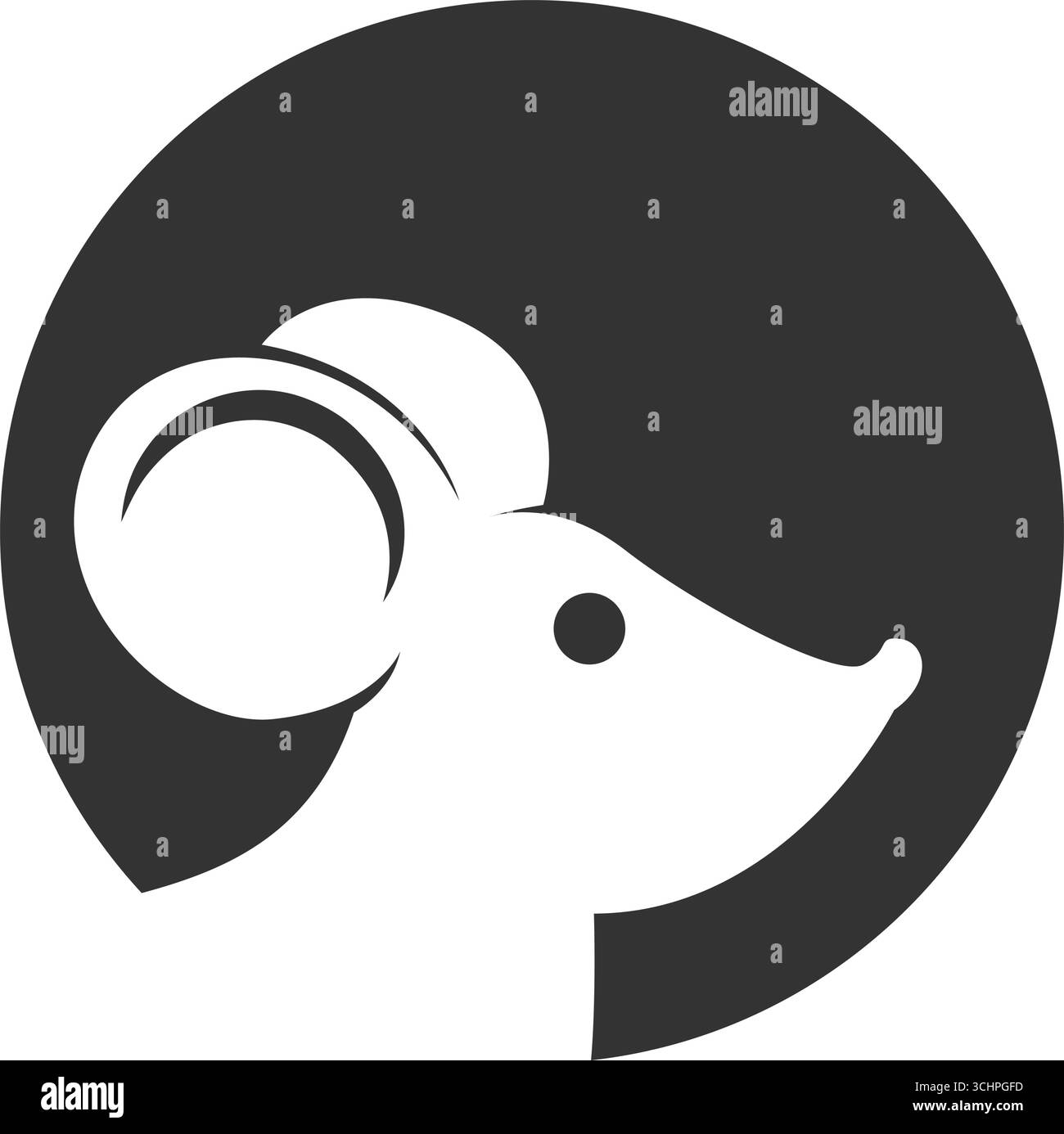 Illustration mit dem Rats-Logo Stock Vektor