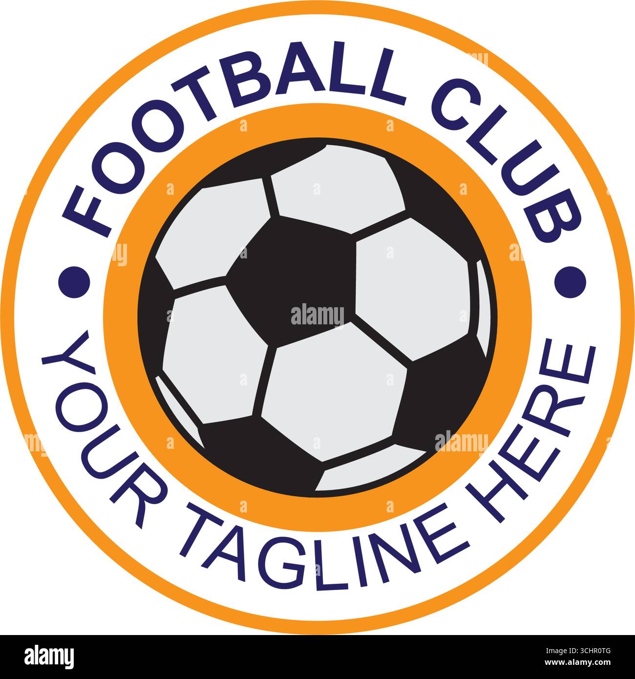 Zeichentrickvektor Fußball-Logo-Designvorlage Stock Vektor