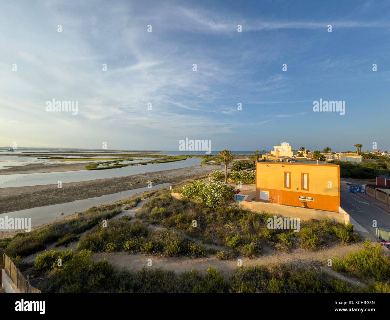 Punta de los Guzmanes - El final de La Manga, La Manga del mar menor, Murcia, Spanien Stockfoto