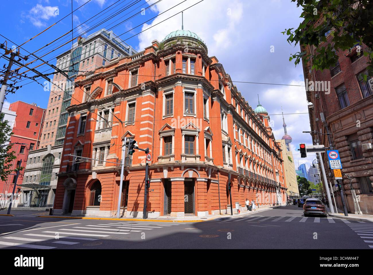 Elegante historische Gebäude in der Nähe des Bund (Waitan) Shanghai, China Stockfoto