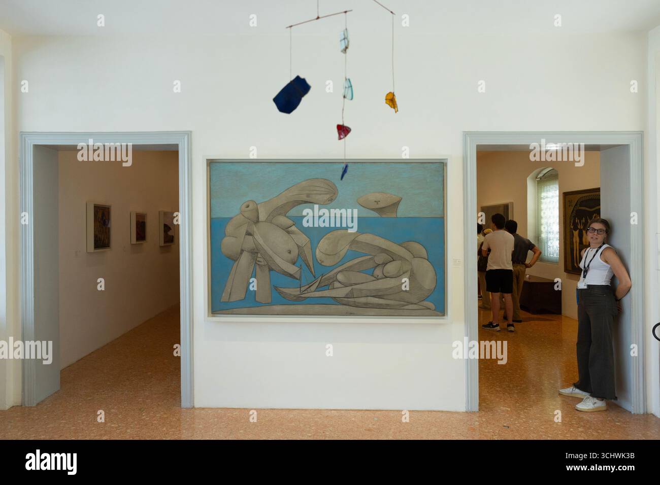 Die Peggy Guggenheim-Sammlung am Canal Grande in Venedig. Stockfoto