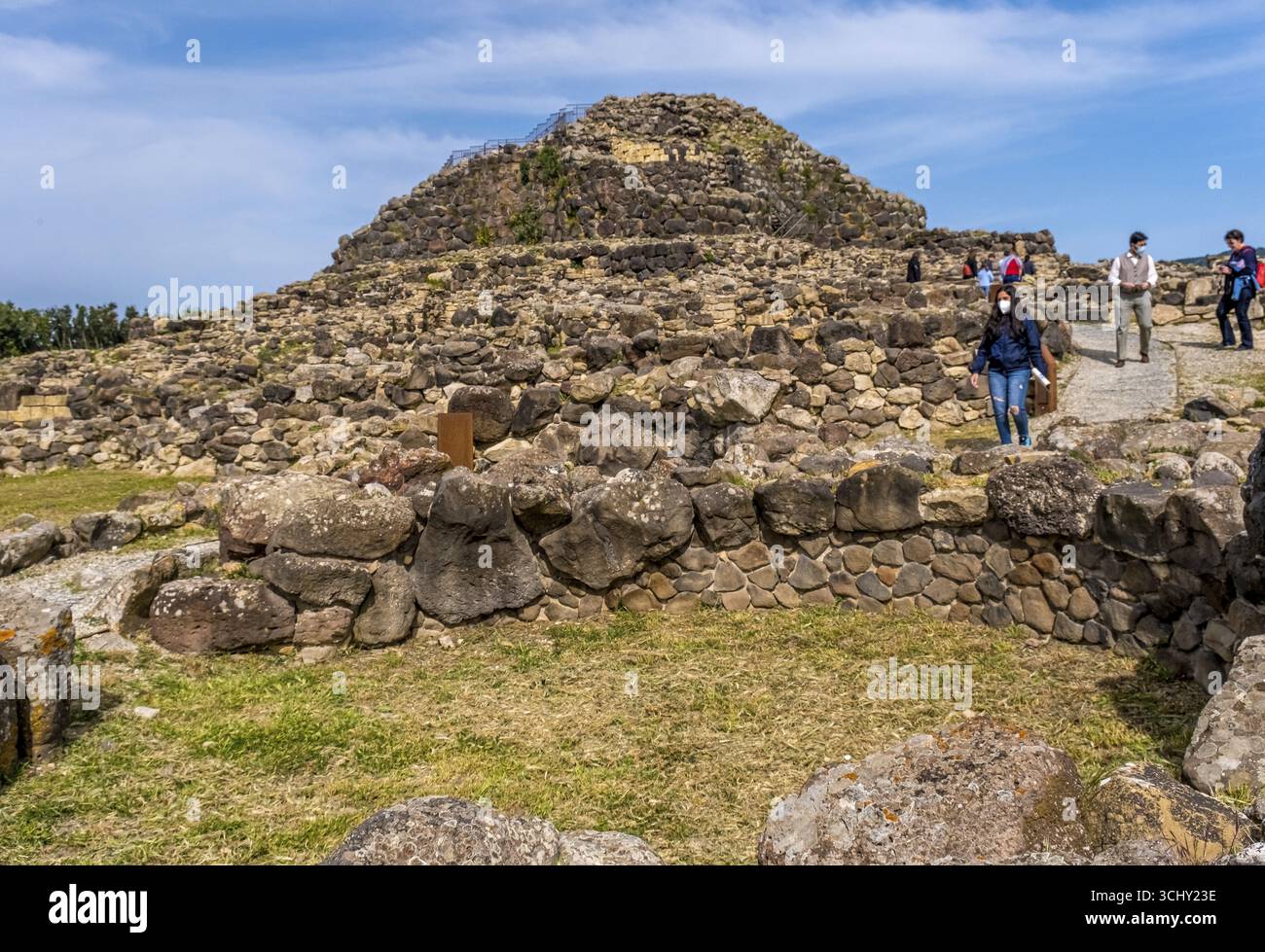 Sardinien, Su Nuraxi, Wohnungen der prähistorischen Nuragic Zivilisation, UNESCO-Weltkulturerbe, antike Festung aus 2000 v. Chr., Barumini Stockfoto