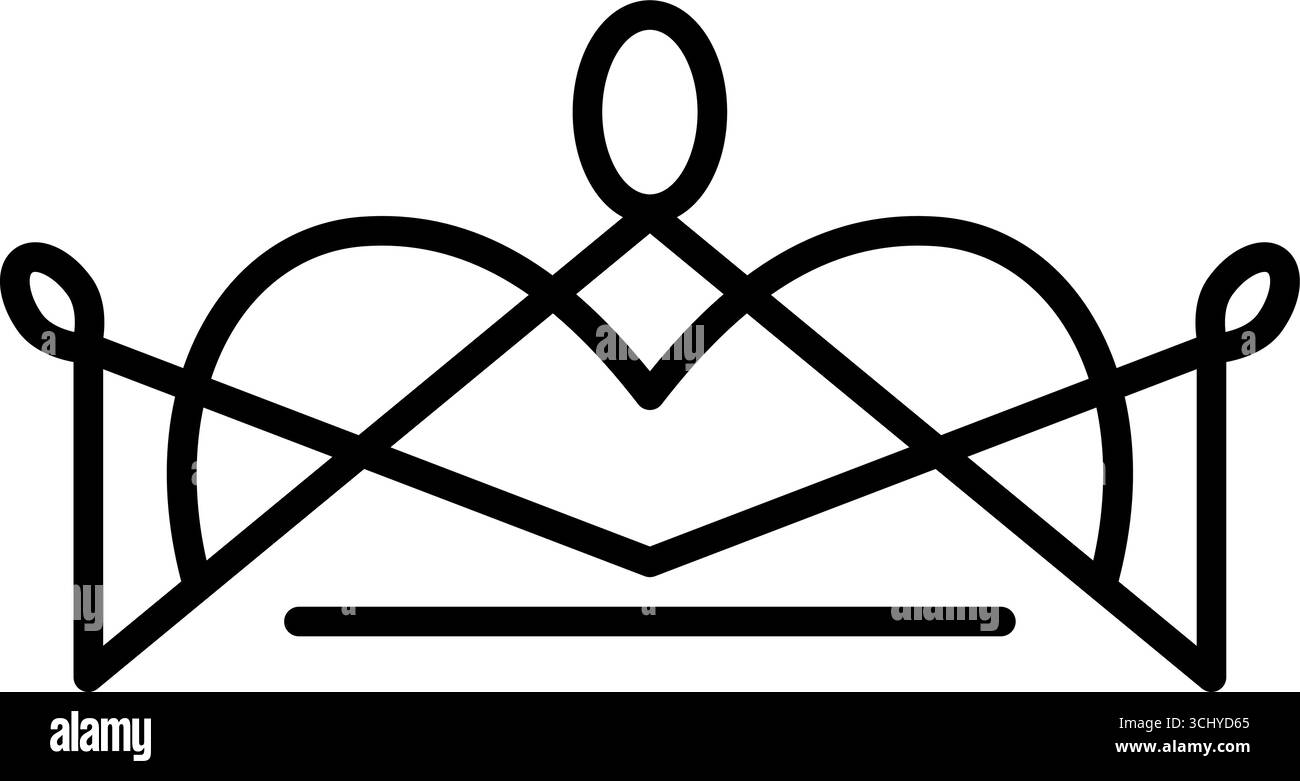 Vektor Prinzessin Krone Icon Ästhetik dünne Linie Zeichen Logo. Darstellung des isolierten Crown Contour Symbols für Ihr Web- und Mobile-App-Design Stock Vektor