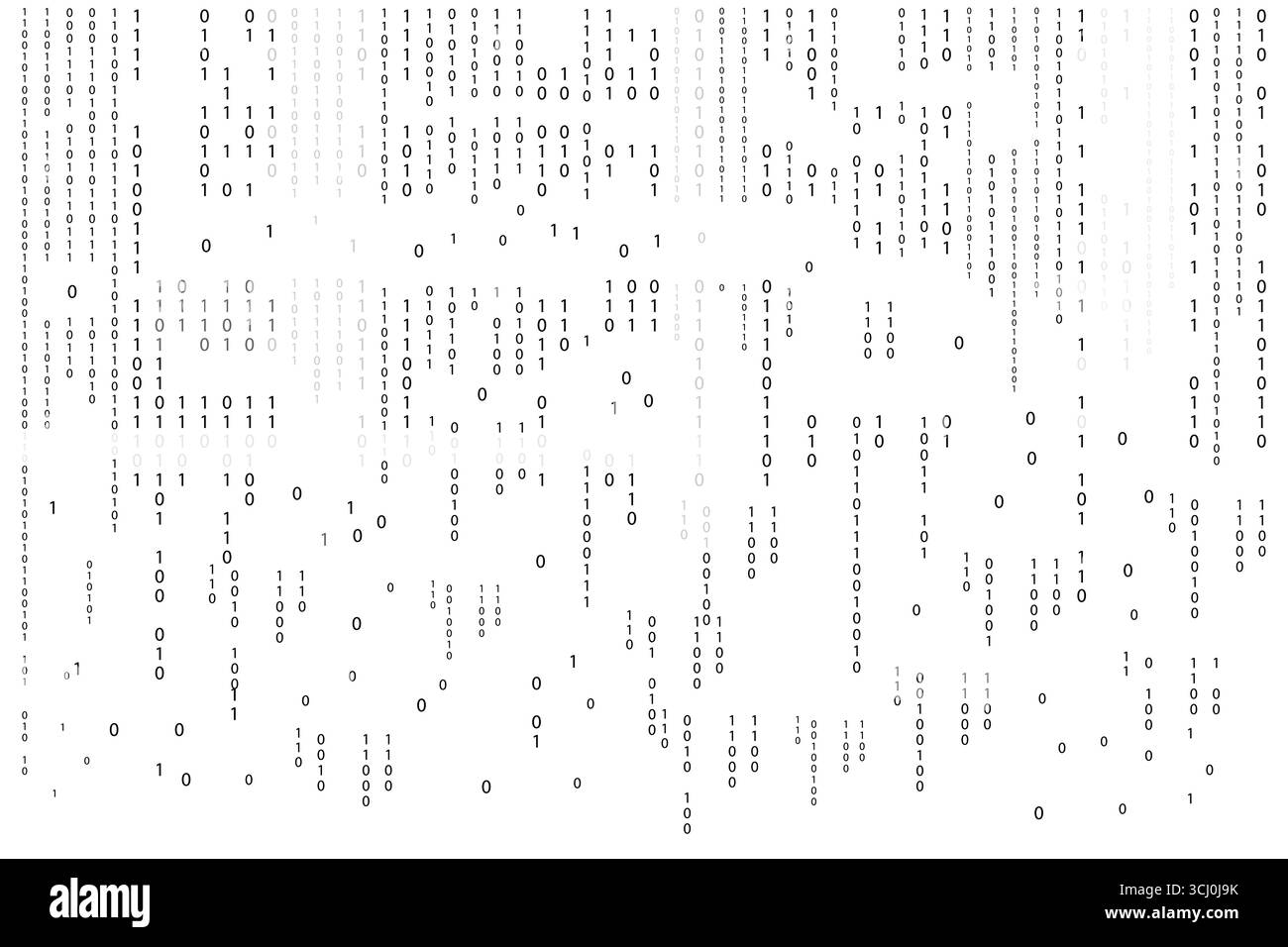 Hintergrund für Binärcode. Zero One Binärcode abstrakte Matrix Design. Stock Vektor