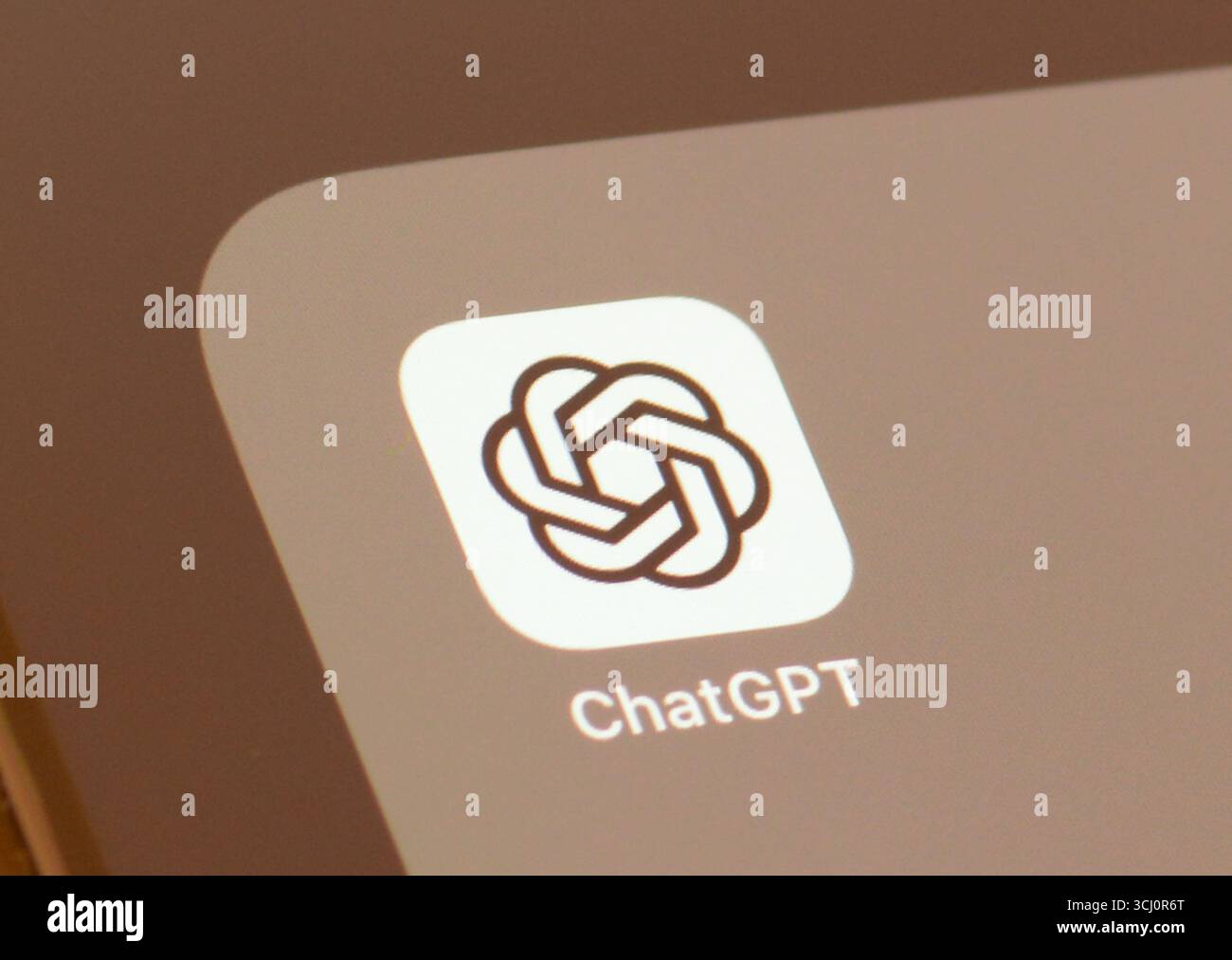 ChatGPT AI oder Artifical Intelligence App auf einem Smartphone-Bildschirm Stockfoto