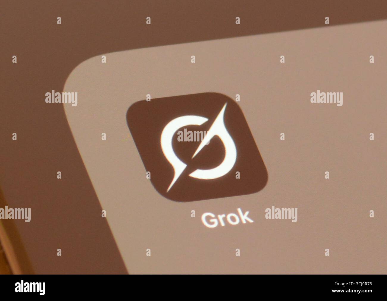 Grok AI oder Artifical Intelligence App auf einem Smartphone-Bildschirm Stockfoto