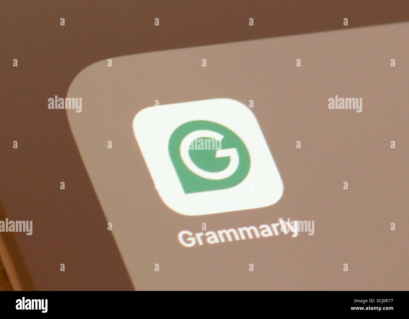 Grammarly AI oder Artifical Intelligence App auf einem Smartphone-Bildschirm Stockfoto