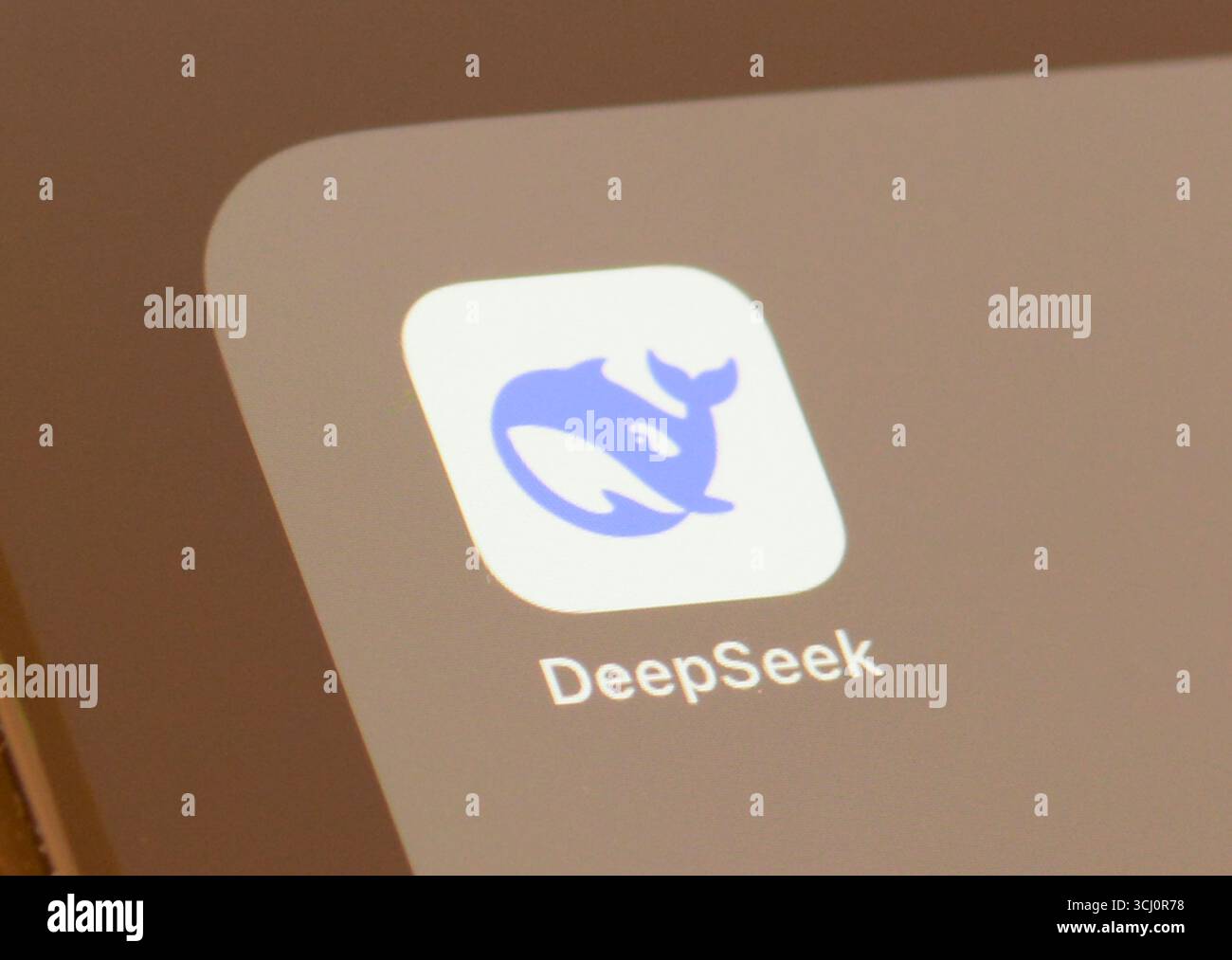Deepseek AI oder Artifical Intelligence App auf einem Smartphone-Bildschirm Stockfoto