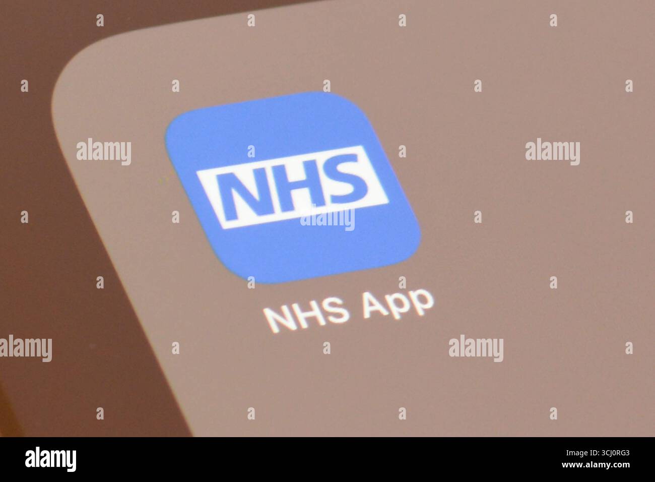 NHS - Smartphone-Anwendung des National Health Service Stockfoto