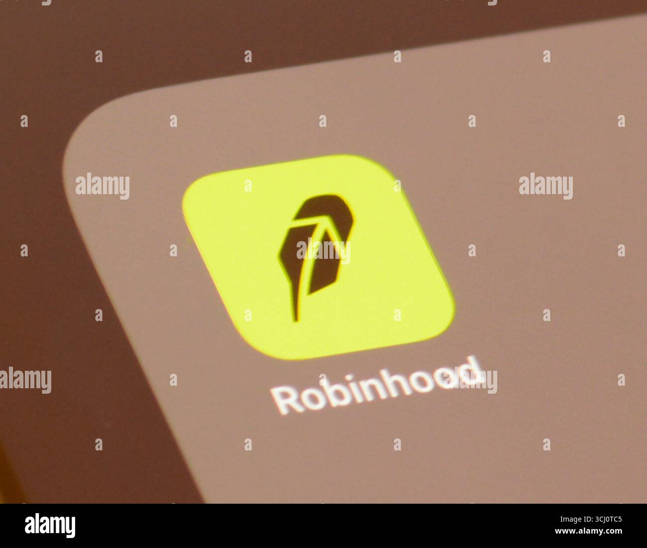 Robinhood App auf dem Smartphone-Bildschirm Stockfoto