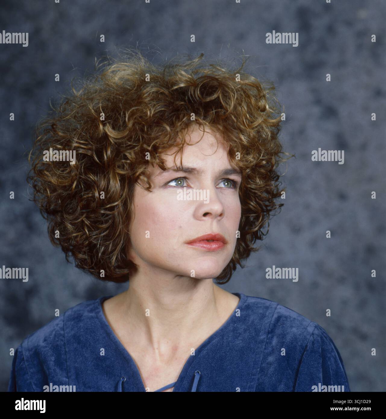 Porträt der französischen Schauspielerin Sabine Paturel für das Stück Jeanne et les juges, in dem sie spielt. November 1990 Stockfoto