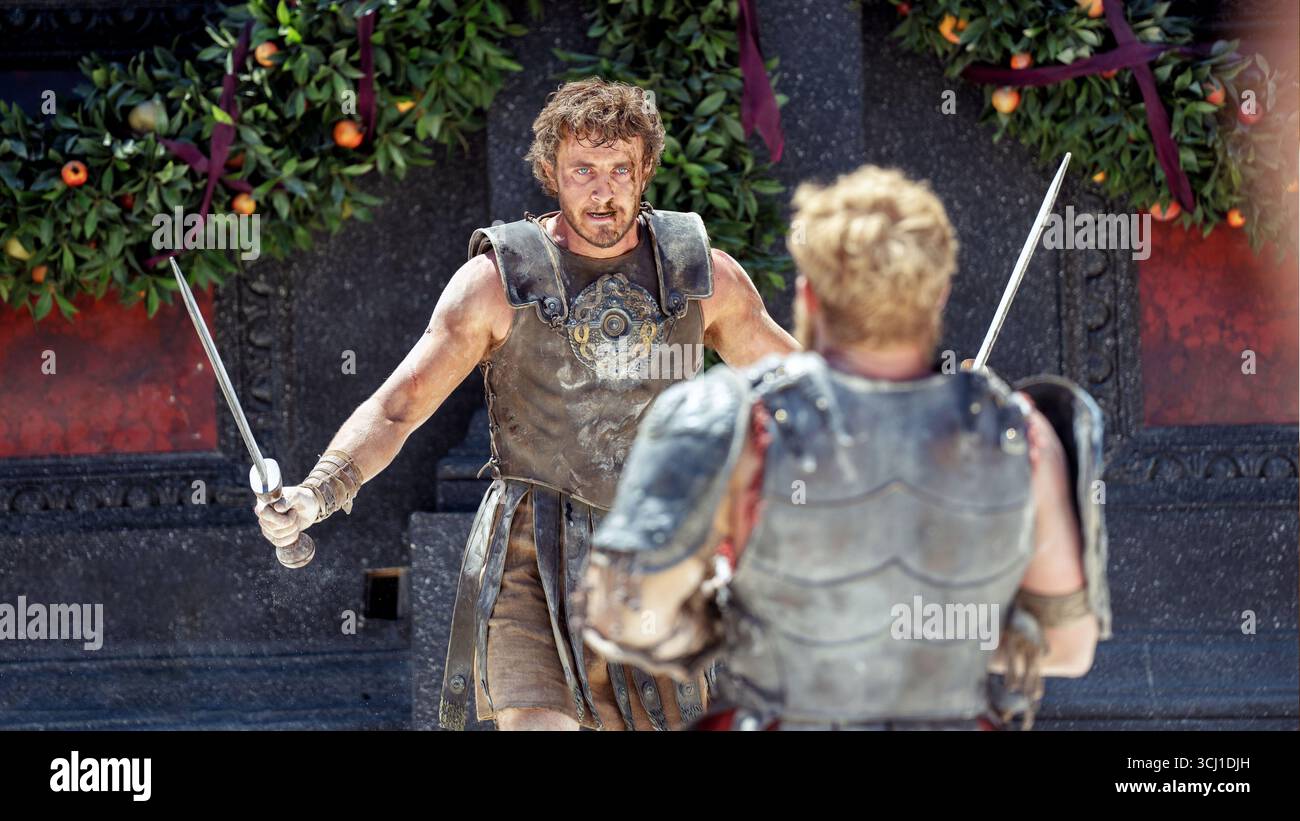 Gladiator II Jahr : 2024 USA Regie: Ridley Scott Paul Mescal Stockfoto