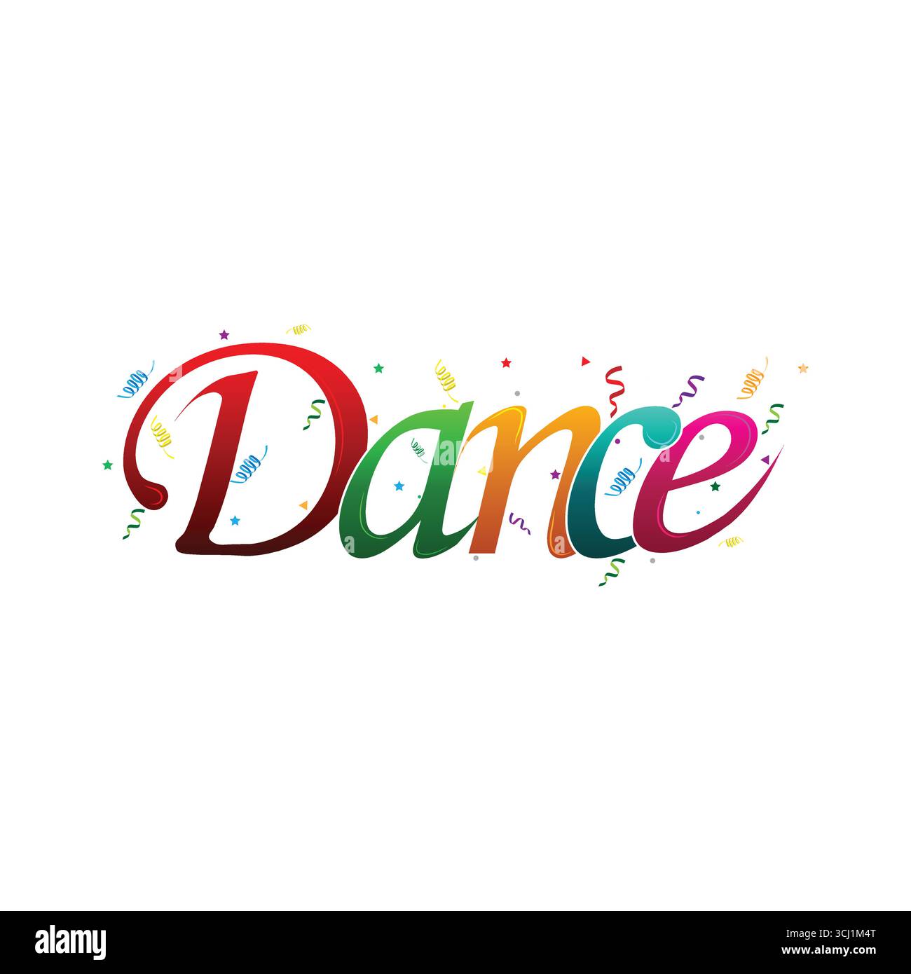 Tanz Text png | Tanz Text Effekt | Tanz Typografie | Tanz Party Feier Text transparenter Hintergrund Vektor Stock Vektor