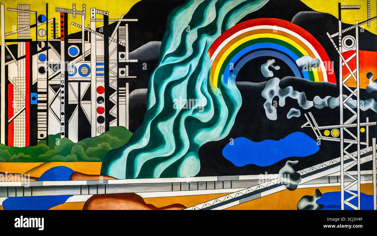 LE TRANSPORT DES FORCES (1937) EXPOSITION INTERNATIONALE DES ARTS ET TECHNIQUES APPLIQUES A LA VIE MODERNE FERNAND LEGER (1881–1955) MUSEUM BIOT RIVIE Stockfoto