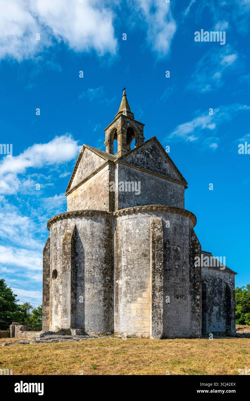 KAPELLE SAINTE-CROIX KLOSTER MONTMAJOUR (10. JH.) FONTVIELLE PROVENCE FRANKREICH Stockfoto