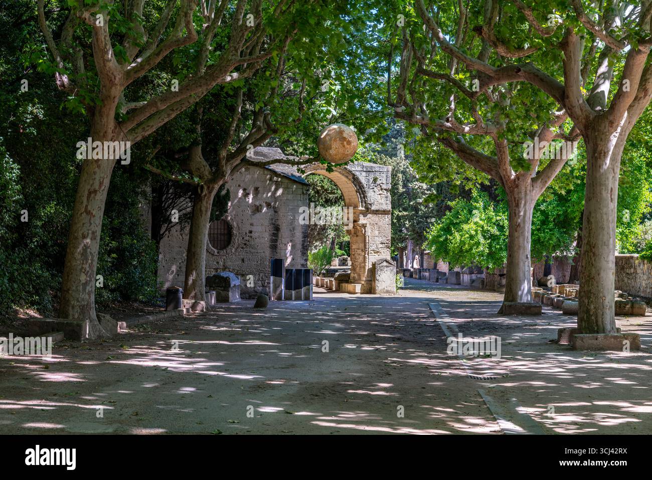 ALYSCAMPS RÖMISCHE NEKROPOLE (300 N. CHR.) ARLES PROVENCE FRANKREICH Stockfoto