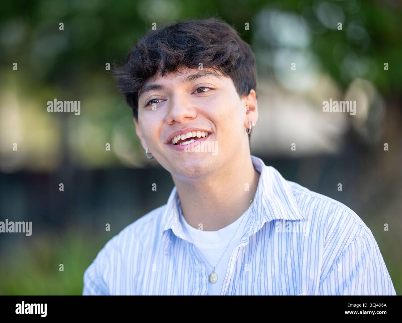 Johannes Pietsch, alias JJ, WSA-Gewinner 2025, am Donnerstag, den 4. September, 2025 in Wien, Österreich, während eines Interviews mit APA - Austria Press Agency über seine neue Single. - 20250904 PD2252 Credit: APA-PictureDesk/Alamy Live News Stockfoto