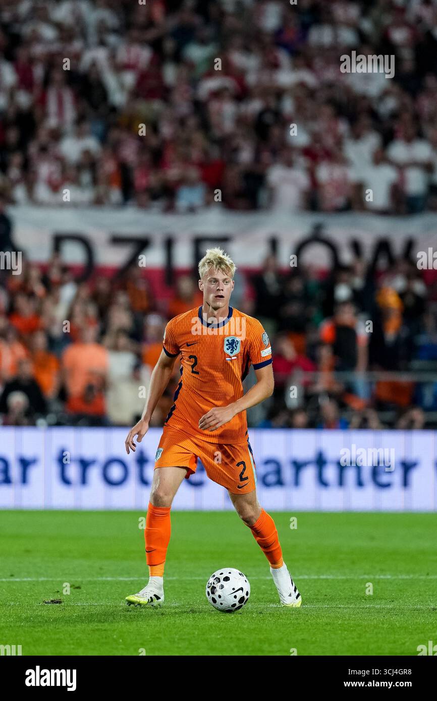 Rotterdam, Niederlande. September 2025. Rotterdam - Jan Paul van Hecke während der europäischen Qualifikationsrunde, Spieltag 5 2025/2026. Das Spiel findet am 4. September 2025 im Stadion Feijenoord de Kuip in Rotterdam statt. Credit: Box to Box Pictures/Alamy Live News Stockfoto