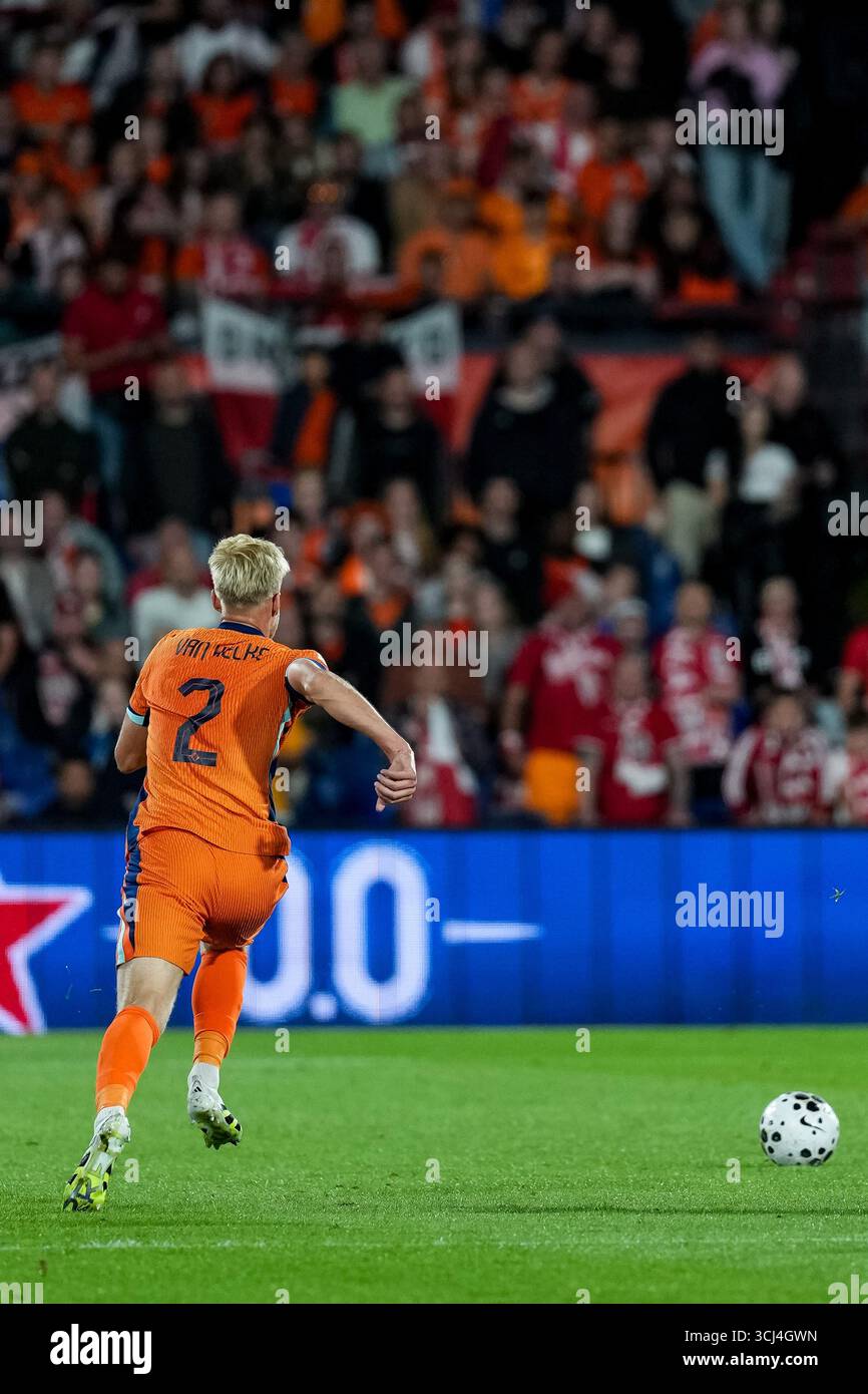 Rotterdam, Niederlande. September 2025. Rotterdam - Jan Paul van Hecke während der europäischen Qualifikationsrunde, Spieltag 5 2025/2026. Das Spiel findet am 4. September 2025 im Stadion Feijenoord de Kuip in Rotterdam statt. Credit: Box to Box Pictures/Alamy Live News Stockfoto