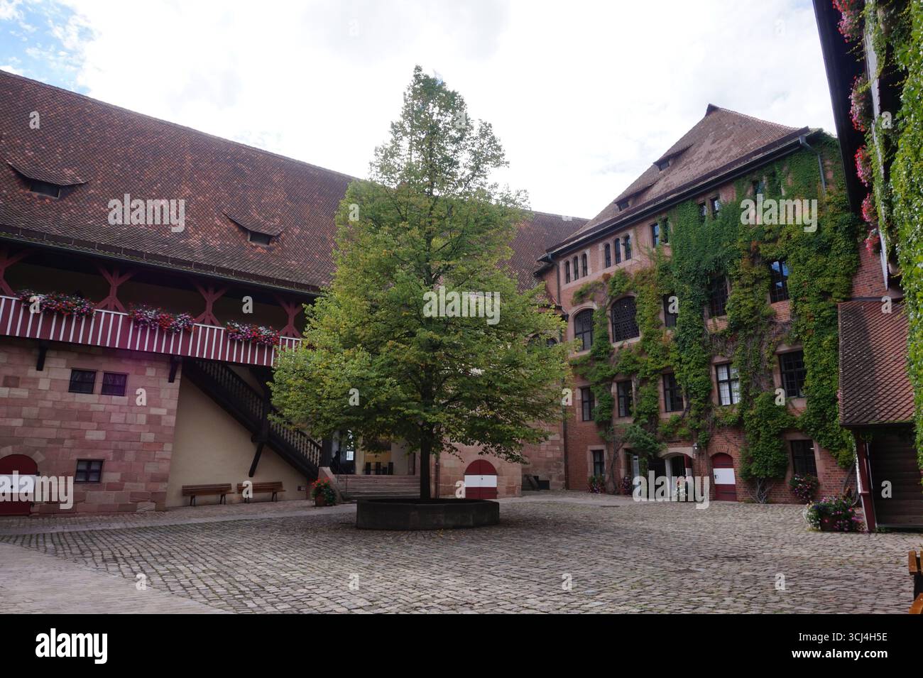 Der Raum im Inneren der nürnberger Burg Stockfoto