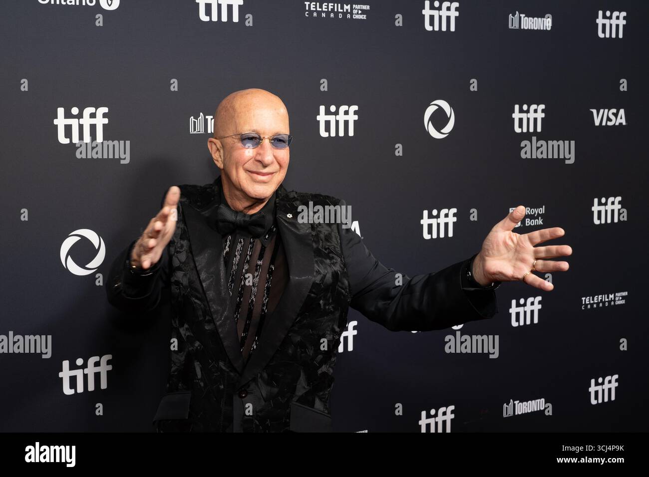 4. September 2025, Toronto, Ontario, Kanada: Paul Shaffer besucht den roten Teppich für die Premiere von John Candy - I Like Me während des Toronto International Film Festivals 2025 in der Roy Thomson Hall. Am 4. September 2025 in Toronto, Kanada. (Kreditbild: © Leonardo Ramirez/eyepix via ZUMA Press Wire) NUR REDAKTIONELLE VERWENDUNG! Nicht für kommerzielle ZWECKE! Stockfoto