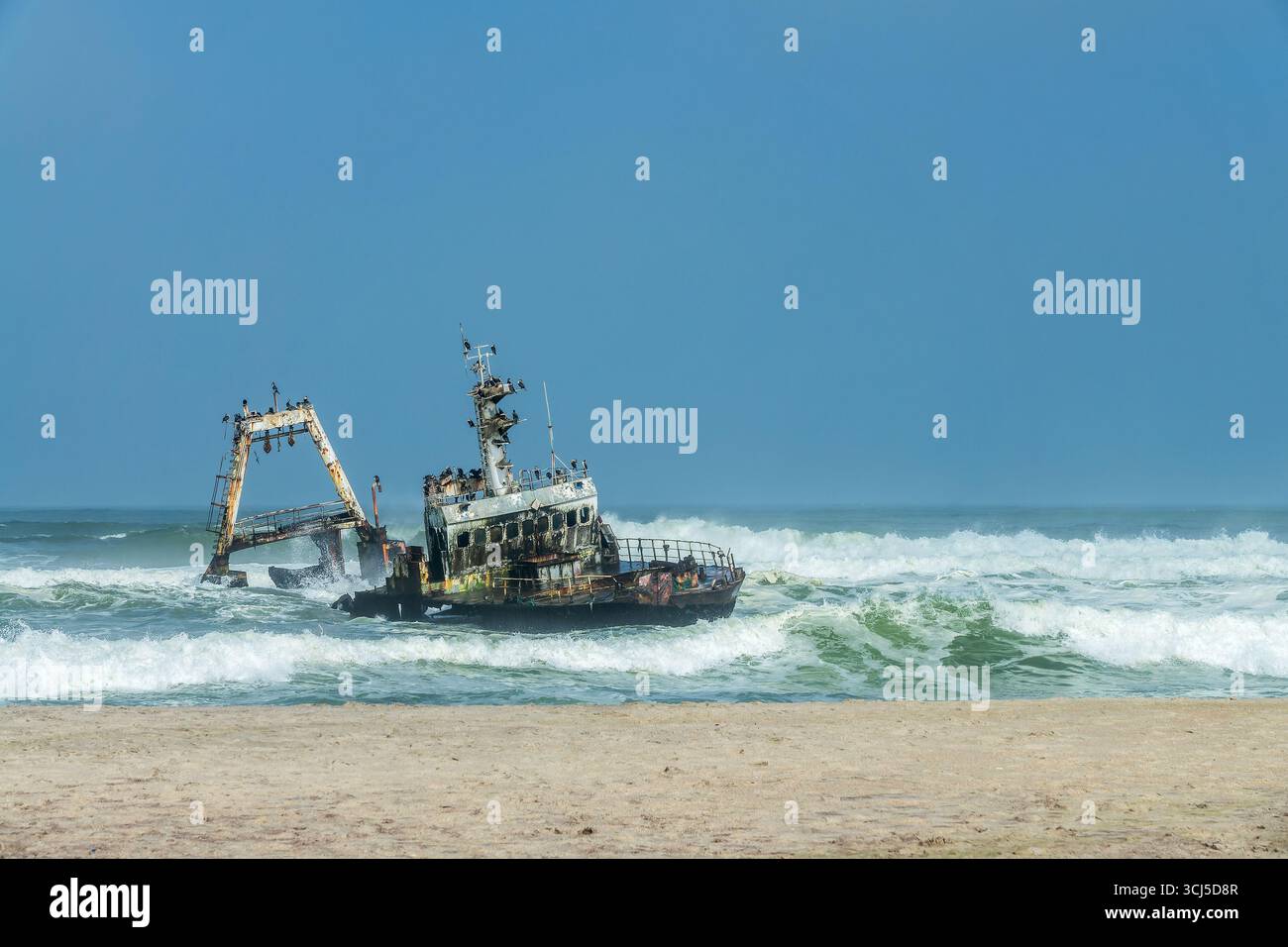 Zelia Schiffswrack an der Skeleton Küste Namibias in der Nähe der Henties Bay und Swakopmund, Namibia Travel, Afrika Stockfoto