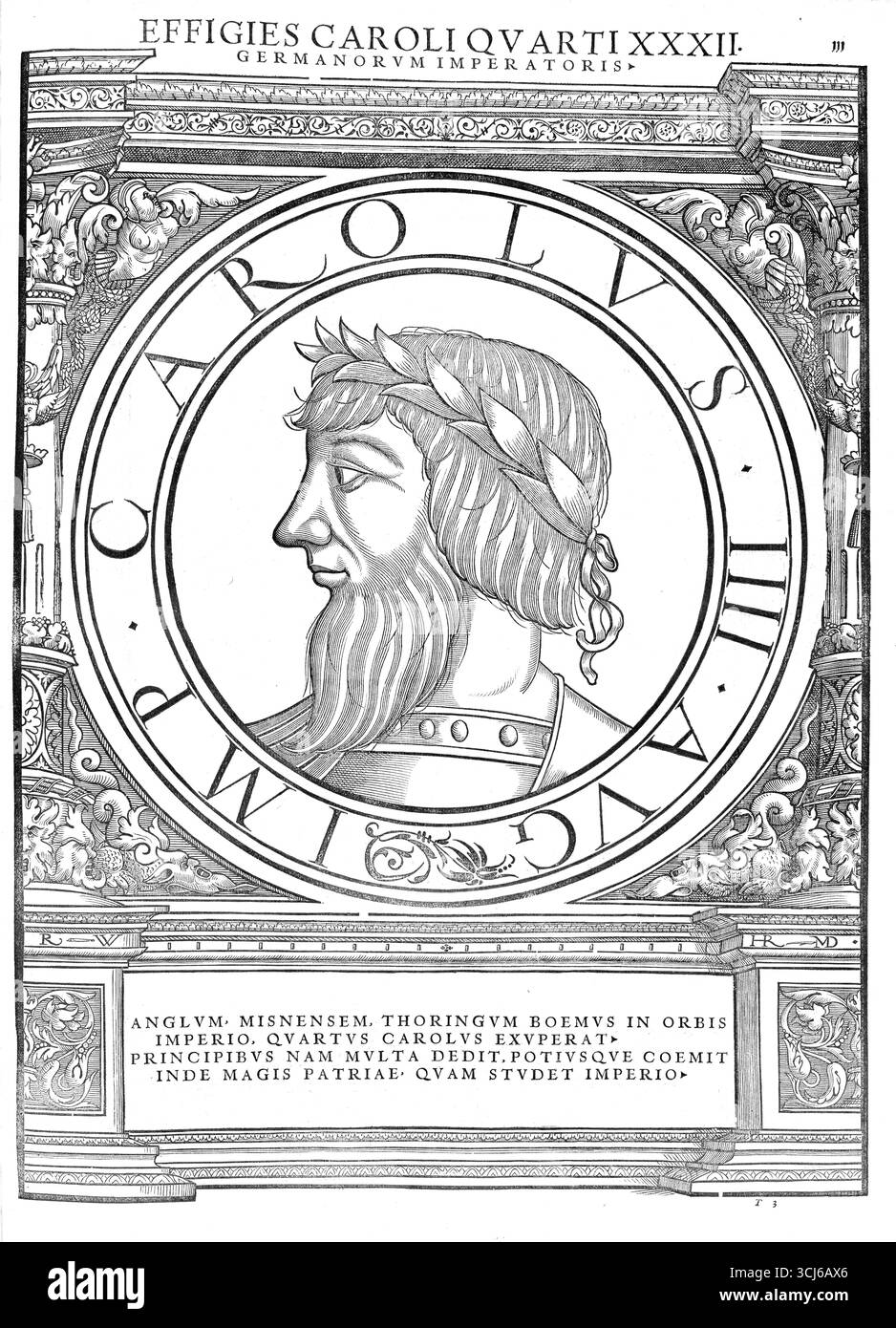 Karl IV., Karel IV. (* 14. Mai 1316 in Prag, gestorben am 29. November; 1378), geboren als Wenzel, war römisch-deutscher König (ab 1346), König von Böhmen (ab 1347), König von Italien (ab 1355), König von Burgund (ab 1365) und Kaiser von Heiligem Römischem Reich (ab 1355). Authentische, digital restaurierte Reproduktion eines Originals aus dem 19. Jahrhundert. Das Datensatzdatum wurde nicht angegeben. Stockfoto