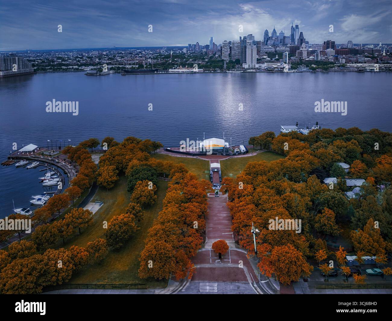 PA Skyline-Antenne Stockfoto