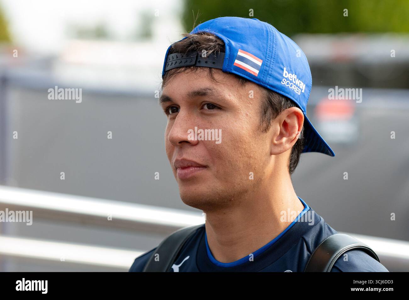 Alexander Albon (THA) kommt am 5. September 2025 beim F1 GP von Italien auf dem Monza Circuit an. Stockfoto