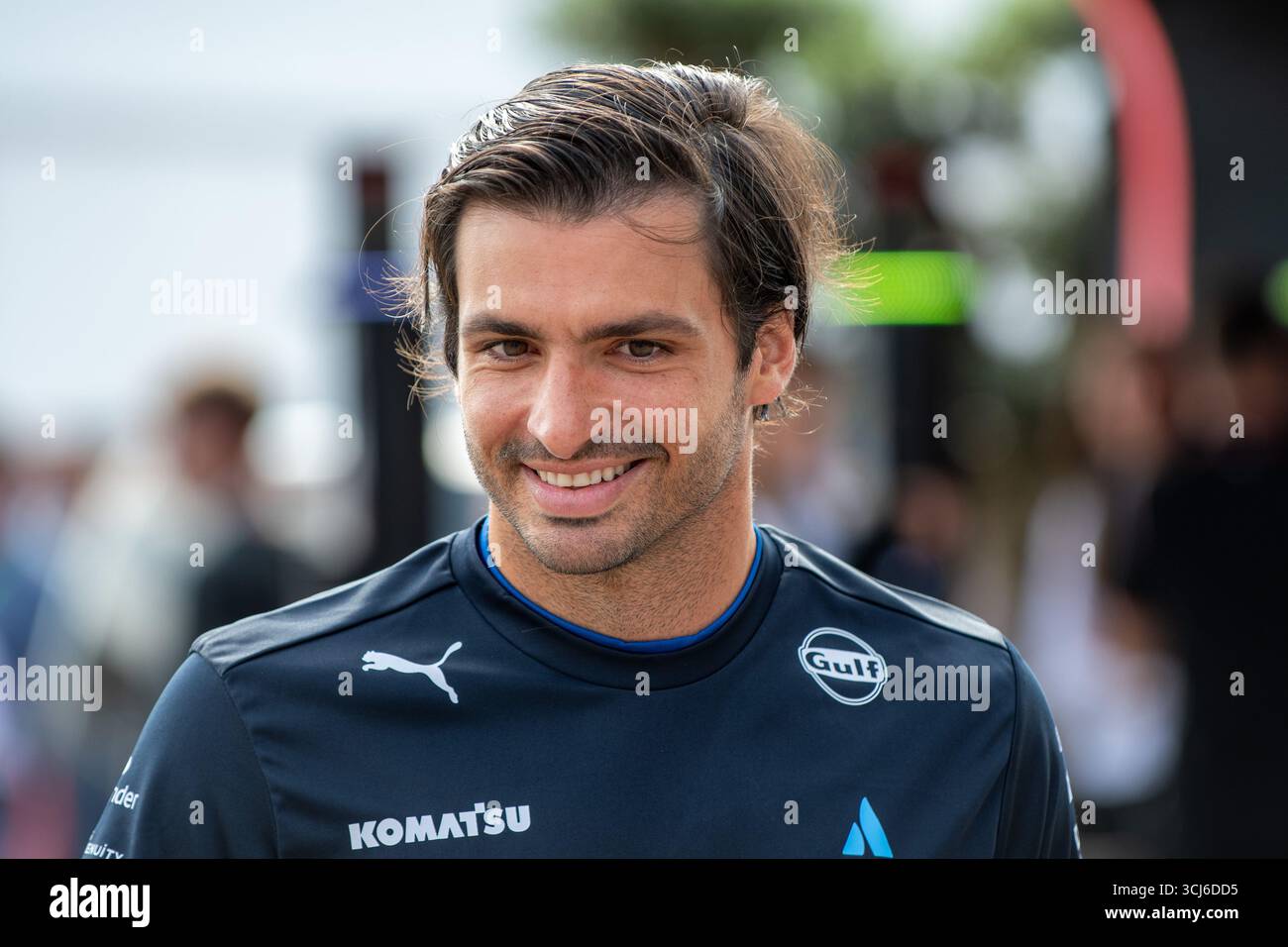Carlos Sainz Jr. (ESP) kommt am 5. September 2025 beim F1 GP von Italien auf dem Monza Circuit an. Stockfoto